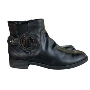 Tommy Hilfiger Black Leather Bootie Women’s 6.5M